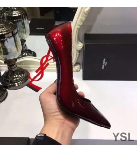 Czółenka marki Yves Saint Laurent Opyum z lakierowanej skóry w kolorze czerwonym obcasie Red