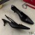 Czółenka marki Yves Saint Laurent Blade Slingback Z gładkiej skóry w kolorze Czarnym