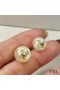 Yves Saint Laurent Cassandre Pearl Cercei Din Metal De Aur