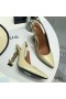 Yves Saint Laurent Opyum Slingback Pompe de Brevete din Piele cu Toc Aur Bej