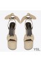 Yves Saint Laurent Paige Sandale Cu Platforma Din Piele Netedă De Caise