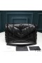 Yves Saint Laurent Mici Loulou Puffer În Sac Matlasat Piele De Miel Negru