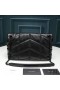 Yves Saint Laurent Mici Loulou Puffer În Sac Matlasat Piele De Miel Negru