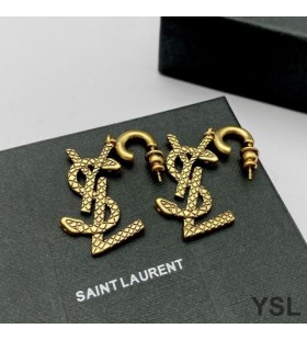 Yves Saint Laurent Opyum Cercei Pandantiv În Șarpele De Metal De Aur