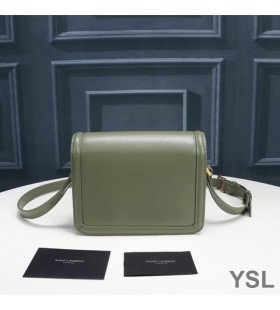 Yves Saint Laurent Mici Solferino Ghiozdan Din Piele Box Verde/Auriu