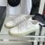 Yves Saint Laurent Curtea Adidași Clasic Din Piele Brodate cu Argint Logo Alb/Argintiu