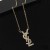 Yves Saint Laurent Opyum Pandantiv Colier Din Metal si Cristal de Aur