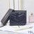 Yves Saint Laurent Mici Monograma Trifold Wallet În Încrețite Matelasse Din Piele Bleumarin