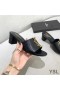 Yves Saint Laurent Monogram Podpätky Listov V Teľa Kožené Čierne