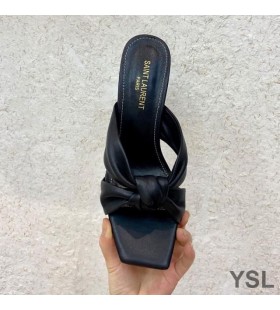 Yves Saint Laurent Bianca Podpätky Listov V Hladkej Kože, Čierna