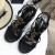 Yves Saint Laurent Cassandra Klin Espadrily V Kožené Palm Logo Black