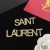 Yves Saint Laurent Logo Brošne Nastaviť V Kovu a Kryštálu, Zlata