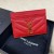 Yves Saint Laurent Monogram Karty V Prípade Zrnitá Matelasse Koža Červená/Zlatá