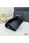 Yves Saint Laurent 큰 Cassandra 이중 지갑에 남기고 미니바 Leather Black