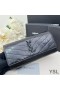 Yves Saint Laurent 큰 Cassandra 이중 지갑에 남기고 미니바 Leather Black