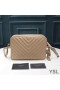 Yves Saint Laurent 루 카메라 가방에는 미니바는 가죽 살구/골드