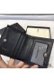 Yves Saint Laurent 모노그램 이중 압축 카드의 경우 세분화된 미니바 Leather Black/Gold