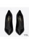 Yves Saint Laurent Opyum 펌프에서는 특허 가죽으로 금 힐 블랙
