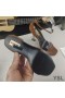 Yves Saint Laurent Opyum 샌들에 스웨이드 골드 힐 Brown