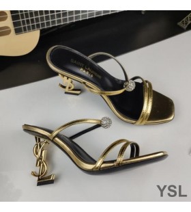 Yves Saint Laurent Opyum 슬라이드에서 송아지를 가죽으로 크리스탈 볼 금