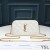 Yves Saint Laurent 베 더블 지퍼 주머니에 다이아몬드 퀼팅 램스킨 백색/금색