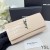 Yves Saint Laurent 큰 카산드라의 해체 이중 지갑에서 악어 가죽 살구