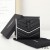 Yves Saint Laurent 작은 봉투 삼중 지갑에서 혼합된 가죽 미니바 Black/White