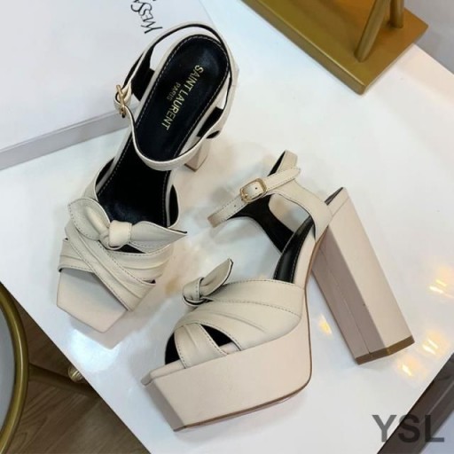 Sandale Yves Saint Laurent Candy na platformi od Lakirane kože od Marelica lukom
