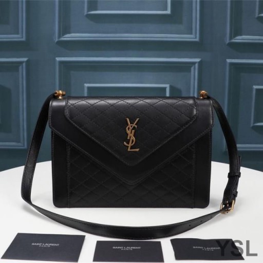 Torba Yves Saint Laurent Gaby Crne Boje od стеганой ovčje kože