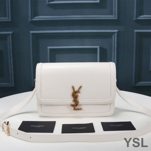 Torba Yves Saint Laurent Medium Solferino U Kutiji Od kože Bijele boje/Zlatne boje