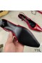Cipele-brod Yves Saint Laurent Blade Slingback Od Lakirane kože Crvene Boje