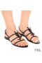 Otvorene Sandale Yves Saint Laurent Cassandra Od Lakirane Crne Boje