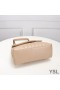 Torba-lanac Yves Saint Laurent Medium Loulou od kože Y Matelasse Pekmeza/zlatne boje