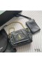 Torba Yves Saint Laurent Mini Nolita Iz crne стеганой ovčje kože s dijamantima