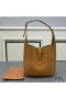 Elastična torba Yves Saint Laurent Small Le 5 A 7 od antilop Smeđe/zlatne boje