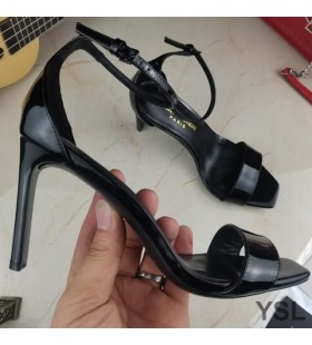 Žuto Sandale Yves Saint Laurent je Od Lakirane Crne Boje