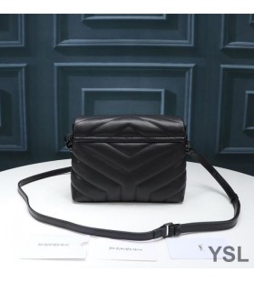 Torba za igračke Yves Saint Laurent Mini Loulou Od prave kože Crne boje