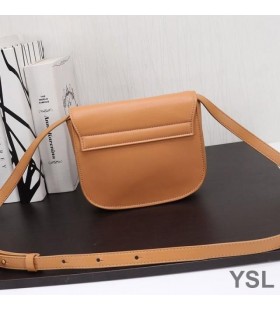 Yves Saint Laurent Small Kaia Satchel In Smooth Vintage Leather Brown/Gold