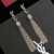Naušnice Yves Saint Laurent Loulou S Кисточками-Lancem Od Чеканного Metala Srebrne Boje