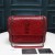 Yves Saint Laurent Medium Niki Chain Bag In Crinkled And Quilted Leather Red/Silver