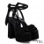 Sandale Yves Saint Laurent Paige Na platformi Iz Crne Antilop