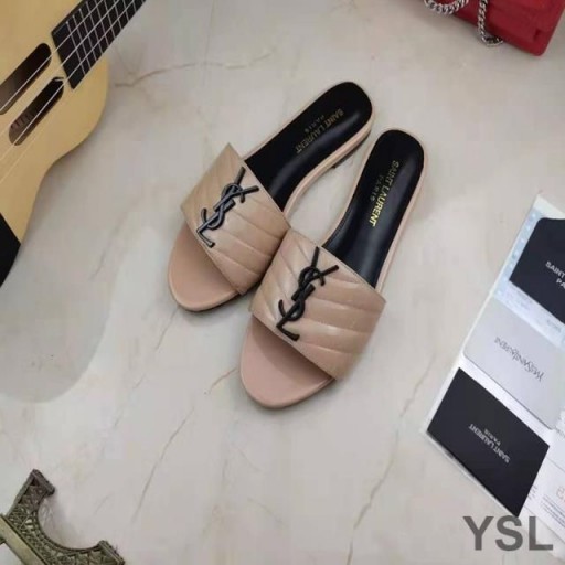 Yves Saint Laurent Monogram Bilder I Matelasse Patent Läder Beige