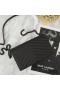 Yves Saint Laurent Envelope Chain Wallet In Textured Matelasse Leather Black