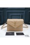 Yves Saint Laurent Mini Loulou Toy Bag I Y Matelasse Läder Aprikos/Guld