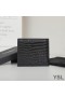 Yves Saint Laurent Små Monogram East/West Plånbok I Krokodil Präglat Läder Svart