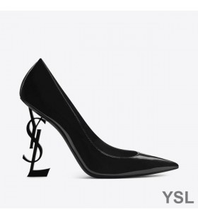 Yves Saint Laurent Opyum Pumpar, lackläder med Svart Häl Svart