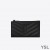 Yves Saint Laurent Fragment Zippade Kortet Gäller I Finkornig Matelasse Läder Svart