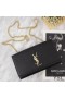 Yves Saint Laurent Orta Boy Kate Zincir Çanta Taneli Deri Siyah / Altın