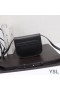Yves Saint Laurent Pürüzsüz Vintage Deriden Küçük Kaia El Çantası Siyah / Altın