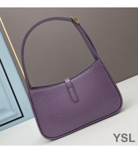Yves Saint Laurent Le 5 Piton Derisinden Mor/Altın Renginde 7 Hobo Çanta